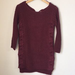 LC Lauren Conrad 3/4 Sleeve Sweater Tunic